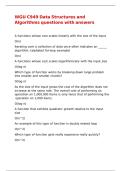 WGU C949 Data Structures and Algorithms questions with answers