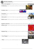 3ds Max Vocabulary Exam Questions and Answers 100&percnt; Pass &vert;Verified and Updated 
