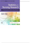 TEST BANK - for Statistics for Nursing Research A Workbook for Evidence-Based Practice 3rd Edition by Susan K&period; Grove&comma; Verified Chapters 1 - 36&comma; Complete Newest Version