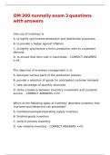 OM 300 nunnelly exam 3 questions with answers