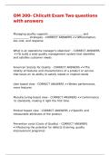 OM 300- Chilcutt Exam Two questions with answers