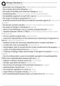 Biology 1202 Exam 2 Exam Questions and Answers 100&percnt; Pass &vert;Verified and Updated 