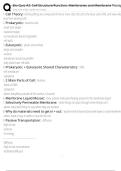 Bio Quiz &num;2&colon; Cell Structure&sol;Function&comma; Membranes and Membrane Transport Exam Questions and Answers 100&percnt; Pass &vert;Verified and Updated 