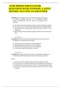 NURS PREDICTOR EXAM 200 QUESTIONS WITH ANSWERS &vert; LATEST 2025&sol;2026 &vert; SUCCESS GUARANTEED