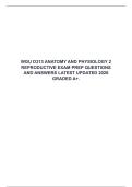 WGU D313 ANATOMY AND PHYSIOLOGY 2 REPRODUCTIVE EXAM PREP QUESTIONS AND ANSWERS LATEST UPDATED 2026 GRADED A&plus;&period;