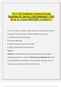 NGN ATI Pediatrics Proctored Exam Questions & Answers with Rationales &vert; 150&plus; Qs & As &vert; Latest 2026 &vert; Graded A&plus;