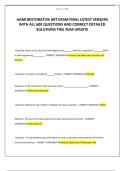AAMI RESTORATIVE ART EXAM FINAL LATEST VERSION WITH ALL 600 QUESTIONS AND CORRECT DETAILED