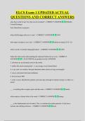 ELCS Exam 1 UPDATED ACTUAL  QUESTIONS AND CORRECT ANSWERS