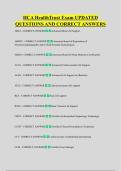 HCA HealthTrust Exam UPDATED  QUESTIONS AND CORRECT ANSWERS