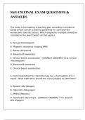 NSG 170 FINAL EXAM QUESTIONS & ANSWERS