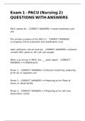 Exam 1 - PACU &lpar;Nursing 2&rpar; QUESTIONS WITH ANSWERS