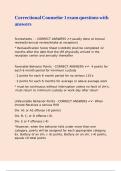 Correctional Counselor 1 exam questions with answers