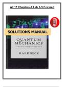 Quantum Mechanics&colon; Theory and Experiment &ndash; Solutions Manual by Mark Beck &ndash; PDF