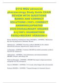 D116 WGU advanced pharmacology Study Guide EXAM REVIEW WITH QUESTIONS BANKS AND CORRECT SOLUTIONS &lpar;100&percnt; CORRECT ANSWERS&rpar;&vert;UPDATED 2025&sol;2026&vert;ALREADY GRADED A&plus;&vert;&vert;100&percnt; GUARANTEED PASS&vert;&vert;<RECENT VERSION>>