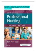 Test Bank For Professional Nursing Concepts Challenges 8th Edition By Beth Black 9780323431125 Chapter 1-16 Complete Guide with Rationale
