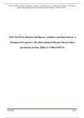 TEST BANK for Business Intelligence&comma; Analytics&comma; and Data Science&colon; A Managerial Perspective&comma; 4th edition Ramesh Sharda&comma; Dursun Delen and Efraim Turban&period; ISBN-13&colon; 9780137305711&period;