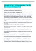Module 5 Nurs 5433 endocrine thyroid Questions and Answers 
