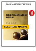 Physics Laboratory Manual &lpar;4th Edition&rpar; &ndash; Complete Solutions Manual by David H&period; Loyd PDF