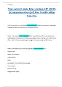 Nonviolent Crisis Intervention CPI 2025 &vert; Comprehensive Q&A For Certification Success