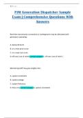 PJM Generation Dispatcher Sample Exam &vert; Comprehensive Questions With Answers