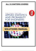 Applied Statistics and Probability for Engineers &lpar;7th Edition&rpar; &ndash; Solutions Manual by Montgomery PDF