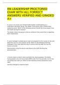 RN Leadership proctored exam all correct and graded A&plus;&period;