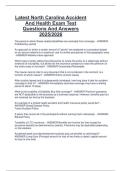 Latest North Carolina Accident  And Health Exam Test  Questions And Answers  2025&sol;2026