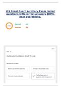 U&period;S Coast Guard Auxiliary Exam tested questions with correct answers 100&percnt; pass guaranteed&period;