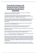 Package deal  for North Carolina Health Insurance North Carolina Life & Health Insurance Exam Review Questions And Accurate Answers 2025&sol;2026 &lpar;100&percnt; Guaranteed Pass&rpar;