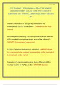 CITI TRAINING - GOOD CLINICAL PRACTICE NEWEST 2025&sol;2026 NEWEST ACTUAL EXAM WITH COMPLETE QUESTIONS AND VERIFIED ANSWERS &vert;ALREADY GRADED A&plus;&vert;