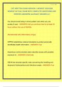 CNT WRITTEN EXAM VERSION 1 NEWEST 2025&sol;2026 NEWEST ACTUAL EXAM WITH COMPLETE QUESTIONS AND VERIFIED ANSWERS &vert;ALREADY GRADED A&plus;&vert; 