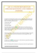ASE A1- ENGINE REPAIR EXAM UPDATED QUESTIONS AND CORRECT ANSWERS&period;