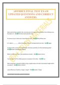 ARTHREX FINAL TEST EXAM UPDATED QUESTIONS AND CORRECT ANSWERS&period;