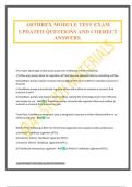 ARTHREX MODULE TEST EXAM UPDATED QUESTIONS AND CORRECT ANSWERS&period;