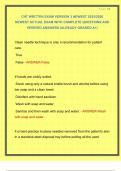 CNT WRITTEN EXAM VERSION 3 NEWEST 2025&sol;2026 NEWEST ACTUAL EXAM WITH COMPLETE QUESTIONS AND VERIFIED ANSWERS &vert;ALREADY GRADED A&plus;&vert; 