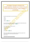 ARTHREX SPORTS MEDICINE ONBOARDING MODULE &num;3 TEST EXAM UPDATED QUESTIONS AND CORRECT ANSWERS