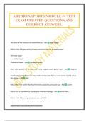 ARTHREX SPORTS MODULE &num;4 TEST EXAM UPDATED QUESTIONS AND CORRECT ANSWERS&period;