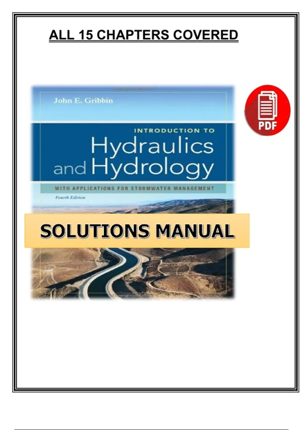 Introduction to Hydraulics & Hydrology (4th Edition) – Solutions Manual ...