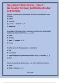 Texas Class D Water License &ndash; Class D Wastewater Test Exam Certification &lpar;Graded and Verified&rpar;&period;