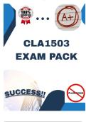 CLA1503 EXAM PACK 2025 &lbrack;LATEST QUESTIONS AND ANSWERS&rcub;