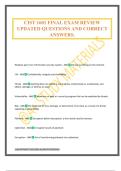 CIST 1601 FINAL EXAM REVIEW UPDATED QUESTIONS AND CORRECT ANSWERS&period;