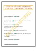 CIPHI BOC STUDY EXAM UPDATED QUESTIONS AND CORRECT ANSWERS&period;