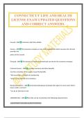 CONNECTICUT LIFE AND HEALTH INSURANCE Exam Package Deal 2025&sol;2026 Verified And Updated&period;