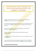 CONNECTICUT LIFE AND HEALTH EXAM UPDATED QUESTIONS AND CORRECT ANSWERS&period;