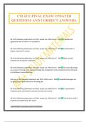CM 4211 FINAL EXAM UPDATED QUESTIONS AND CORRECT ANSWERS&period;