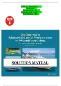 Solution Manual &ndash; DeGarmo&rsquo;s Materials and Processes in Manufacturing &ndash; Verified Complete Solutions for All Chapters &lpar;Newest Edition&rpar;