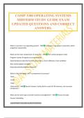 COMP 3300 OPERATING SYSTEMS MIDTERM STUDY GUIDE EXAM UPDATED QUESTIONS AND CORRECT ANSWERS&period;