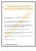 COMP 3300 FINAL EXAM STUDY QUESTIONS AND CORRECT ANSWERS&period;