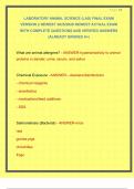 LABORATORY ANIMAL SCIENCE &lpar;LAS&rpar; FINAL EXAM VERSION 2 NEWEST 2025&sol;2026 NEWEST ACTUAL EXAM WITH COMPLETE QUESTIONS AND VERIFIED ANSWERS &vert;ALREADY GRADED A&plus;&vert;