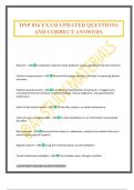 DNP 816 EXAM UPDATED QUESTIONS AND CORRECT ANSWERS&period;